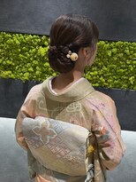 バサラ 大阪梅田店(VASARA)&nbsp;訪問着　ヘアセット　セミロング　和髪　まとめ髪　礼装　大阪