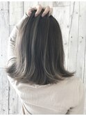 【バレイヤージュ】グレージュボブ