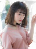 卵型　小顔ヘア　ワンカール