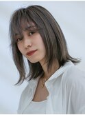 三軒茶屋_レディース_ボブ_アッシュ_グレー_ハイトーン_ブリーチ