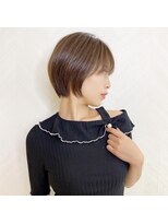 ロンド ストラーダ 心斎橋(Lond strada) ショートグレージュカラーボブウルフココアベージュ