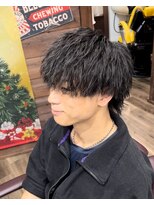 ラボーテイサミヘアーイースト(La.beaut'e ISAMI HAIR EAST) MEN’S HAIRハイライトマッシュパーマ〈理容室〉東浦和メンズ