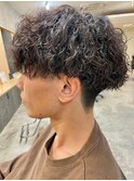 波巻きパーマツイストスパイラルパーママッシュメンズパーマ