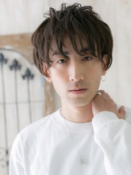 モッズヘア メン 上尾東口店(mod's hair men) 前髪パーマで優し気ナチュラル束感ウェットスタイルU上尾