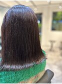 大人女性外ハネボブ×N.カラーチェリーピンクブラウン