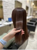 ブラウンカラーカシスカラーピンクブラウン暖色系カラー韓国ヘア