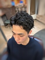 銀座マツナガ 浅草店 10代20代ジェントルバックスパイラルパーマツーブロック刈り上げ