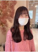 ピンクブラウン/切りっぱなしボブ/エアリーロング/美髪