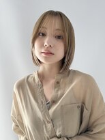 ミィ 表参道(mee.)&nbsp;デザインカラー/レイヤーカット/ウェットヘア/オリーブベージュ