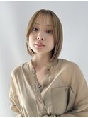デザインカラー/レイヤーカット/ウェットヘア/オリーブベージュ