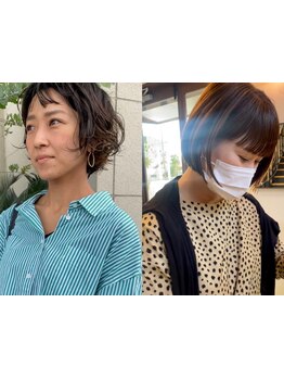 細く自然なハイライトを入れて白髪をぼかす◎ハイトーンやグレージュな色味でぼかすのも◎ご相談ください。