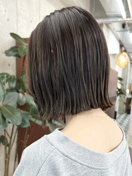 ノード(NODE) 栄タッセルボブくびれ透明感ベージュヘア