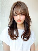 2wayバング シャギーレイヤー　シースルー  くびれヘア