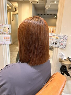アンリー 四条烏丸店(Anree) オレンジカラー◎切りっぱなしボブ