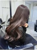 ワンホンレイヤー顔まわり韓国ロングレイヤー