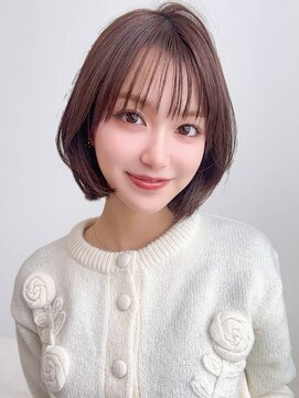 NYLON. 門田店【ナイロン】【8月1日オープン（予定）】 《NYLON.》小顔ショートボブ×シースルーバング