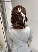 ふわふわハーフアップ