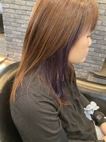 モナン 海老名(Monan) インナーカラーパープル 紫 ブリーチあり