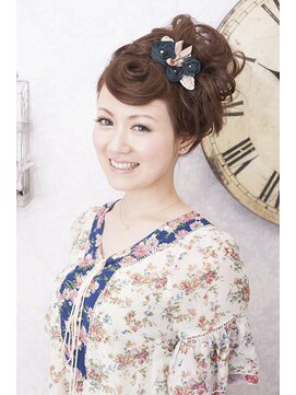 ヘアメイクアンドセットサロン リッコ(Hair make&set salon Ricco) 梅田セットサロンRicco個性的バングアップ