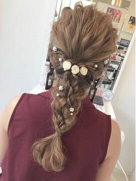 ネオンズ 札幌駅JR55ビル店(NEON´S) 【ヘアセット】◇編みおろしアレンジ◇