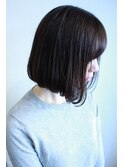 【Ｃｈａｒｍｅ】 暗髪 まとまり　ワンレンボブ