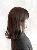 20代30代40代☆外ハネロブ,髪に優しい縮毛矯正×透明感カラー