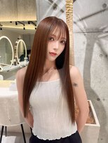 ロンドメリア 天神大名店(Lond Melia) ★くびレイヤーエモージュインナーグレージュ前髪ピンクベージュ