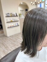 ラボヌールヘアーノーブル 新越谷店(La Bonheur hair noble)&nbsp;外ハネニュアンスボブ/オリーブベージュ/極上髪質改善