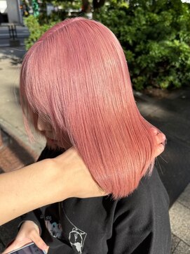 ベレーザ 渋谷(BELEZA) 7431ベビーピンクハイライトバレイヤージュ艶髪ハイトーンカラー