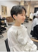ショートボブパーマ20代30代40代イヤリングカラー大人