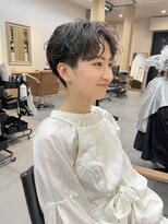 サンド 表参道(sand)&nbsp;ショートボブパーマ20代30代40代イヤリングカラー大人