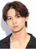 大人黒髪ナチュラル毛流れセンターパート
