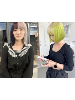 高品質のカラー剤使用◎色落ちまで計算されたワンランク上のカラー/ハイトーン/ブリーチなしダブルカラー