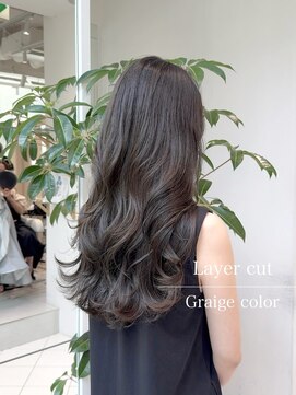 ザックギンザ(ZACC ginza) ロングレイヤー/グレージュ/ブリーチなし/外巻き/艶髪/髪質改善