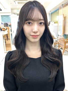 ミラリー トウキョウ(Mirareee Tokyo) 20代30代40代◎前髪パーマ韓国風巻きくすみベージュお団子ヘア