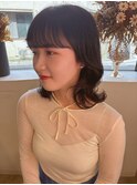 くびれ巻き/韓国風/顔周りカット/外巻き/レイヤーボブ