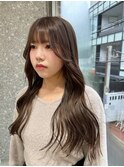 韓国ヘア顔周りレイヤーカットくびれロングレイヤー30代40代50代