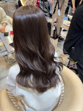 ロンドガーネット 池袋(Lond garnet) ミニウルフチェリーブラウンブリーチなしレイヤー韓国前髪/池袋