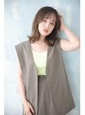 抜け感×切りっぱなしボブ