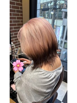 ニューヨークニューヨーク 梅田茶屋町店(NYNY) ブリーチ必須カラー ホワイトピンク~*