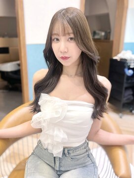 ロンド レグリーズ 立川(Lond leglise) くびれヘア/アプリコットオレンジ/髪質改善/縮毛矯正/前髪/立川