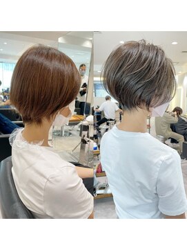 バンプ ギンザ(BUMP GINZA) 30代40代50代大人ショート髪型丸顔前髪なし似合わせ　安