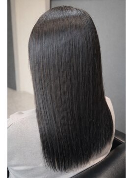 ヘアーステージ アール(hair stage R) 極艶ダークグレージュストレート