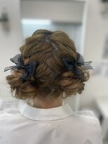 ホワイト(White)&nbsp;編み込みツインお団子