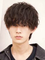 ルーシー 名古屋栄(LUCEY) センターパートニュアンスパーマフェザーパーマ波巻きパーマ