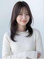 アトラスサロン 札幌大通り(Atras.salon)&nbsp;暗髪の髪質改善ひし形レイヤーセミロング