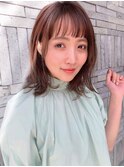 【ニュアンス外ハネ】軽めバングミディ