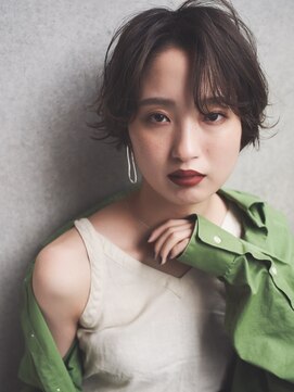 コムマティス 恵比寿ガーデンプレイス(Comme Matisse) スリークショートオリーブカラー/黒髪[恵比寿/恵比寿駅]