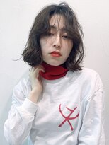 アイティー バイ アルバム 中野店(IT by ALBUM)&nbsp;ラフウェーブ_ショートパーマホワイトアッシュ_8129