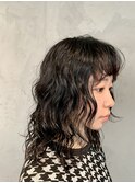 黒髪ブリーチパーマ!